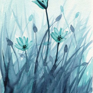 All in Blue Greeting Card