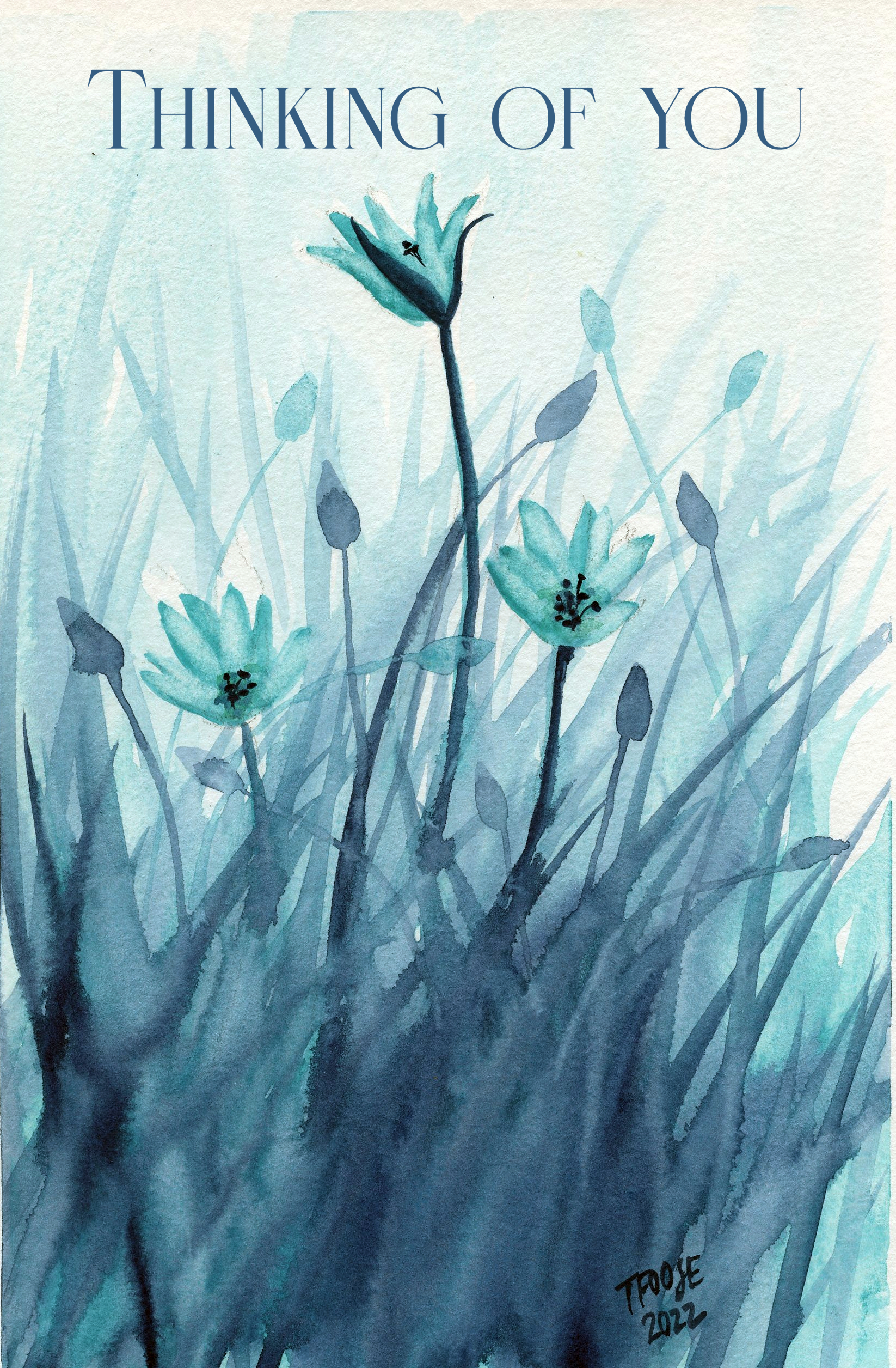 All in Blue Greeting Card - Image 1