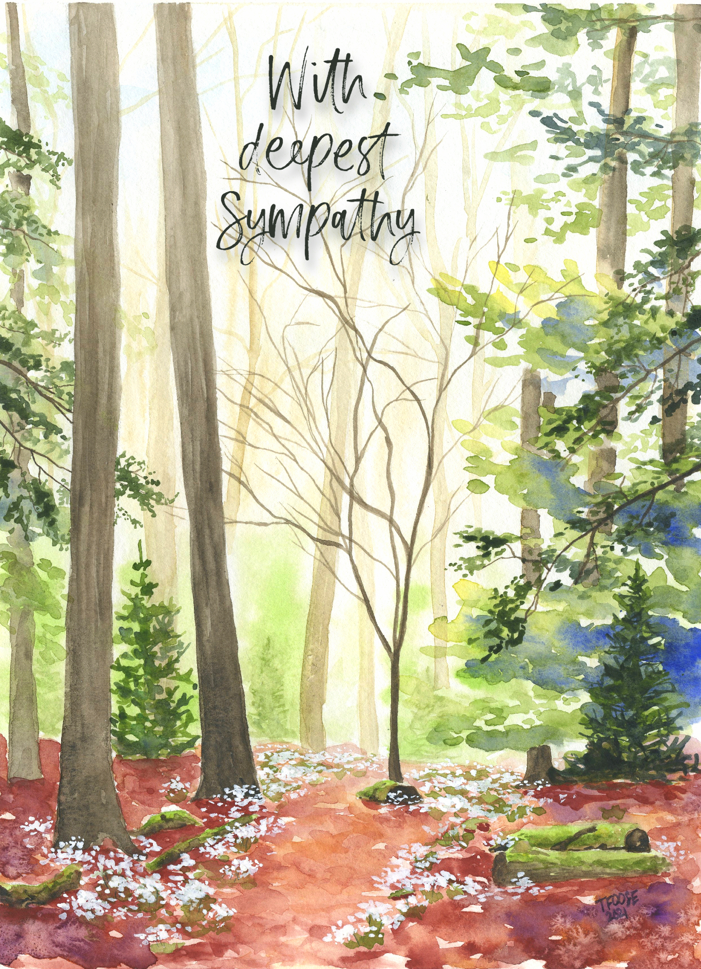 Beauty in Tragedy Greeting Card - Image 1