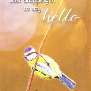 Blue Titmouse Hello Greeting Card - Image 3