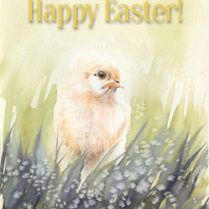 Chick in the Grass Easter Greeting Card