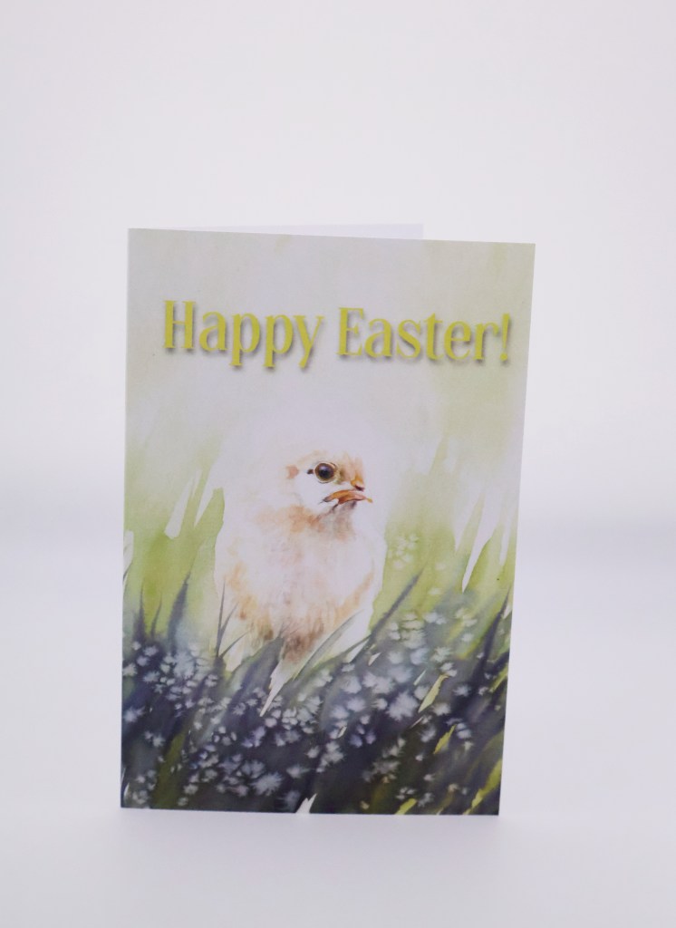 Chick in the Grass Easter Greeting Card