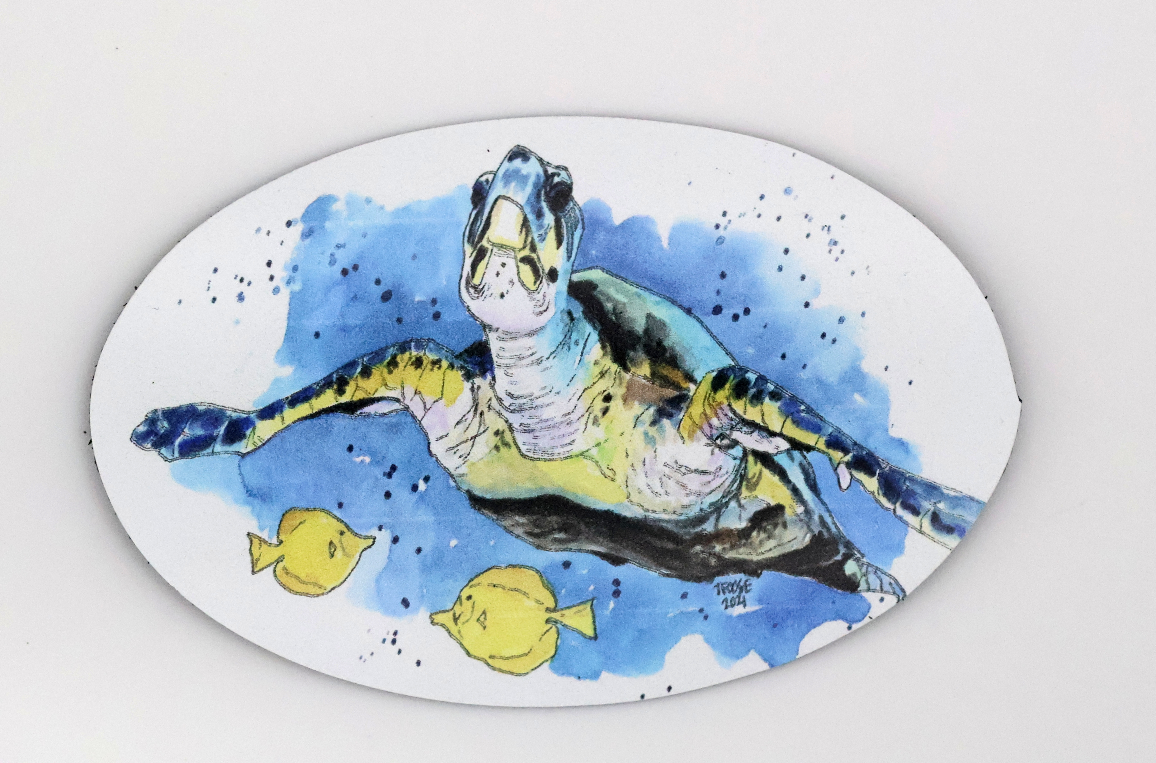 Sea Turtle with Fish Magnet - Image 1