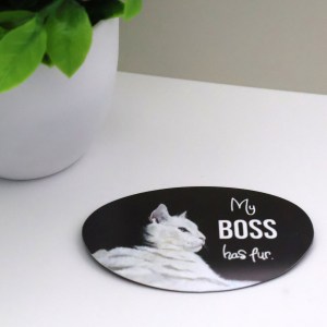 My Boss Has Fur - Cat Magnet - Image 2