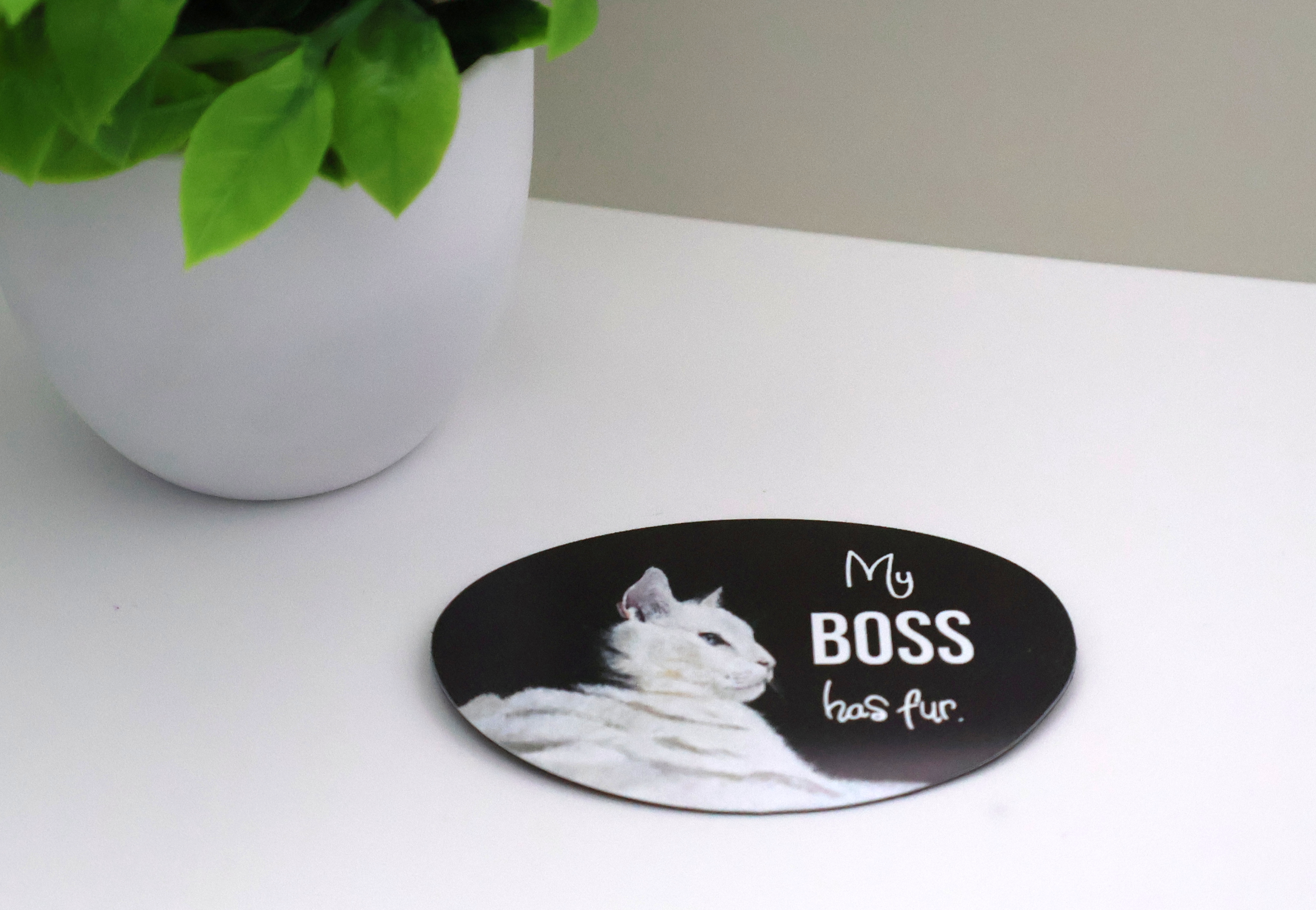 My Boss Has Fur - Cat Magnet - Image 2