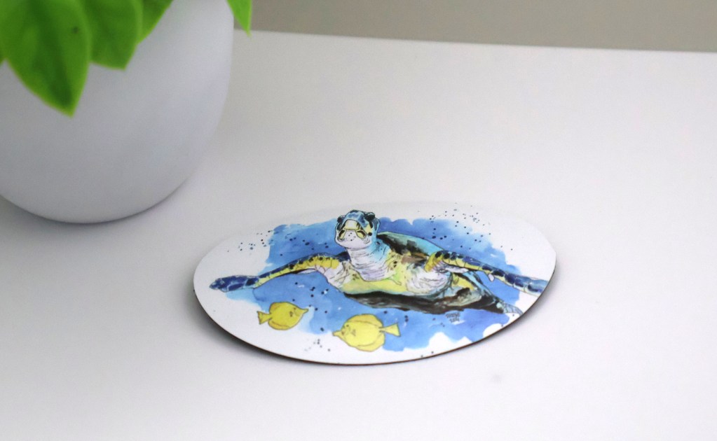 Sea Turtle with Fish Magnet