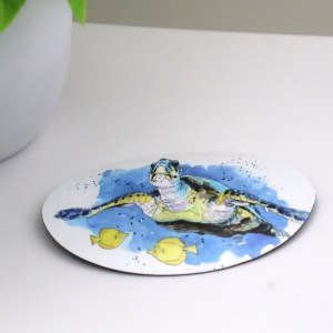 Sea Turtle with Fish Magnet - Image 2