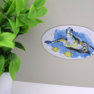 Sea Turtle with Fish Magnet - Image 3