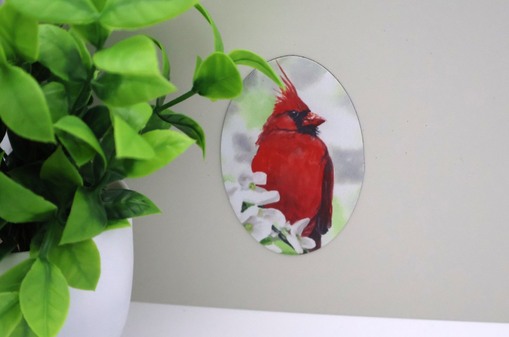 Springtime Cardinal Magnet