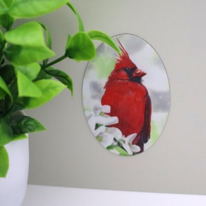 Springtime Cardinal Magnet - Image 3