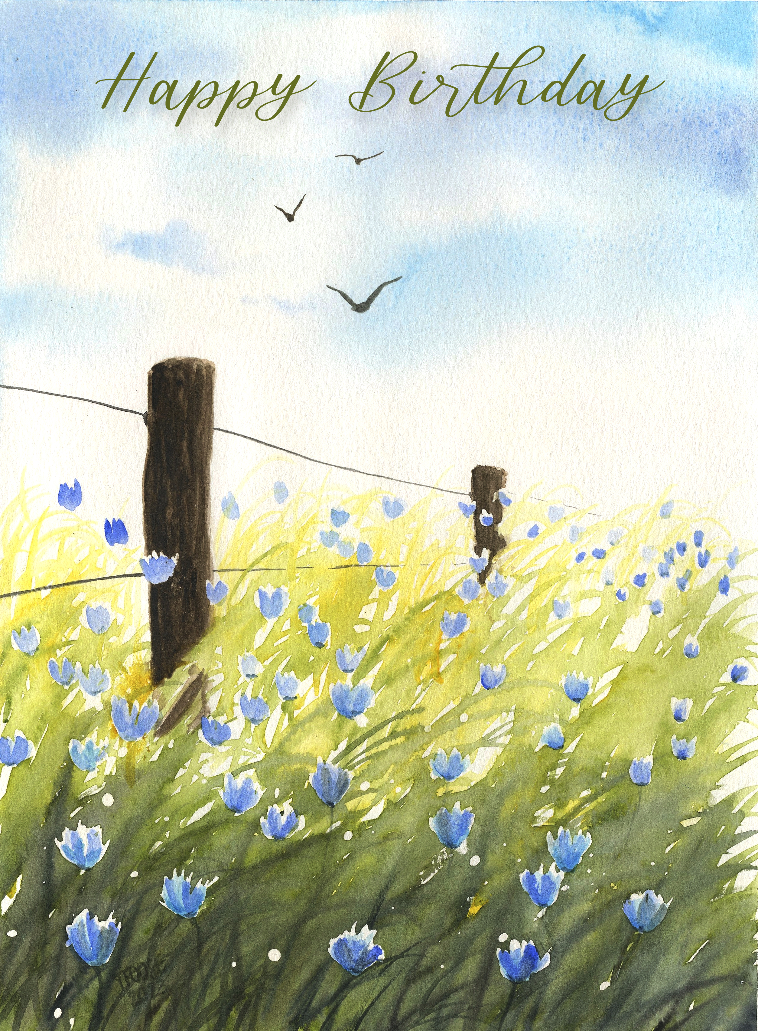 Peaceful Meadow Greeting Card - Image 3