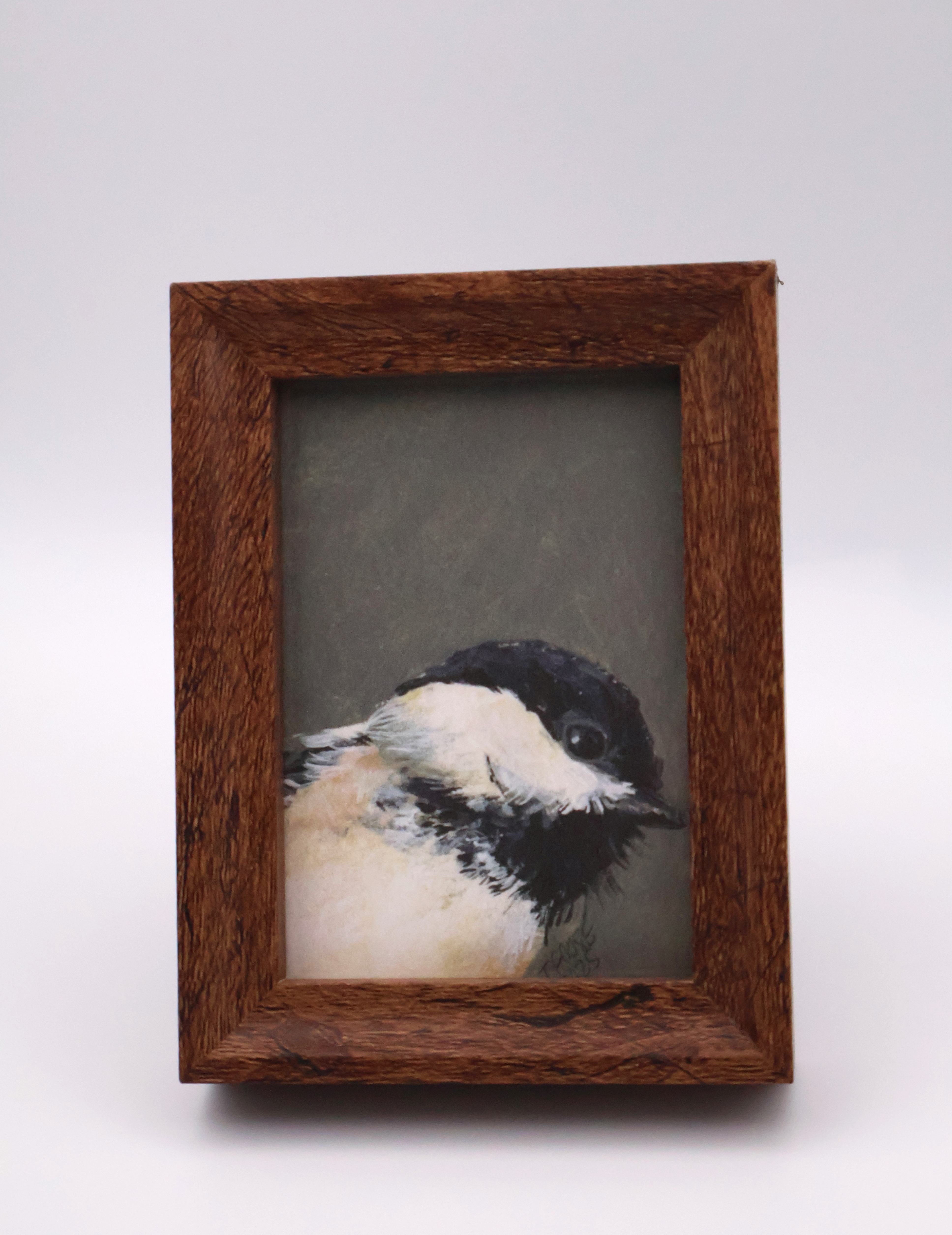 Chickadee Side Profile 4 Mini Print - Image 1