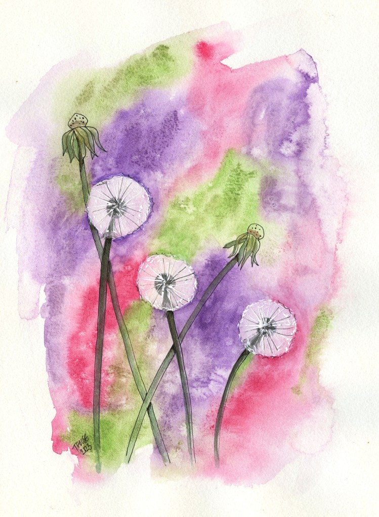 Dandelions in Metallic