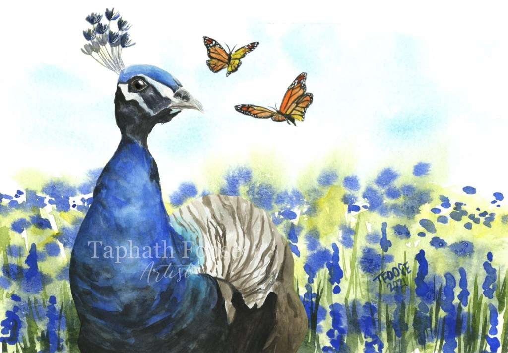 Peacock and Butterflies