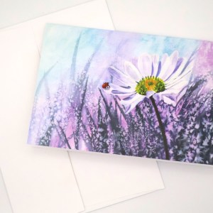 Ladybug on a Flower Greeting Card - Image 2