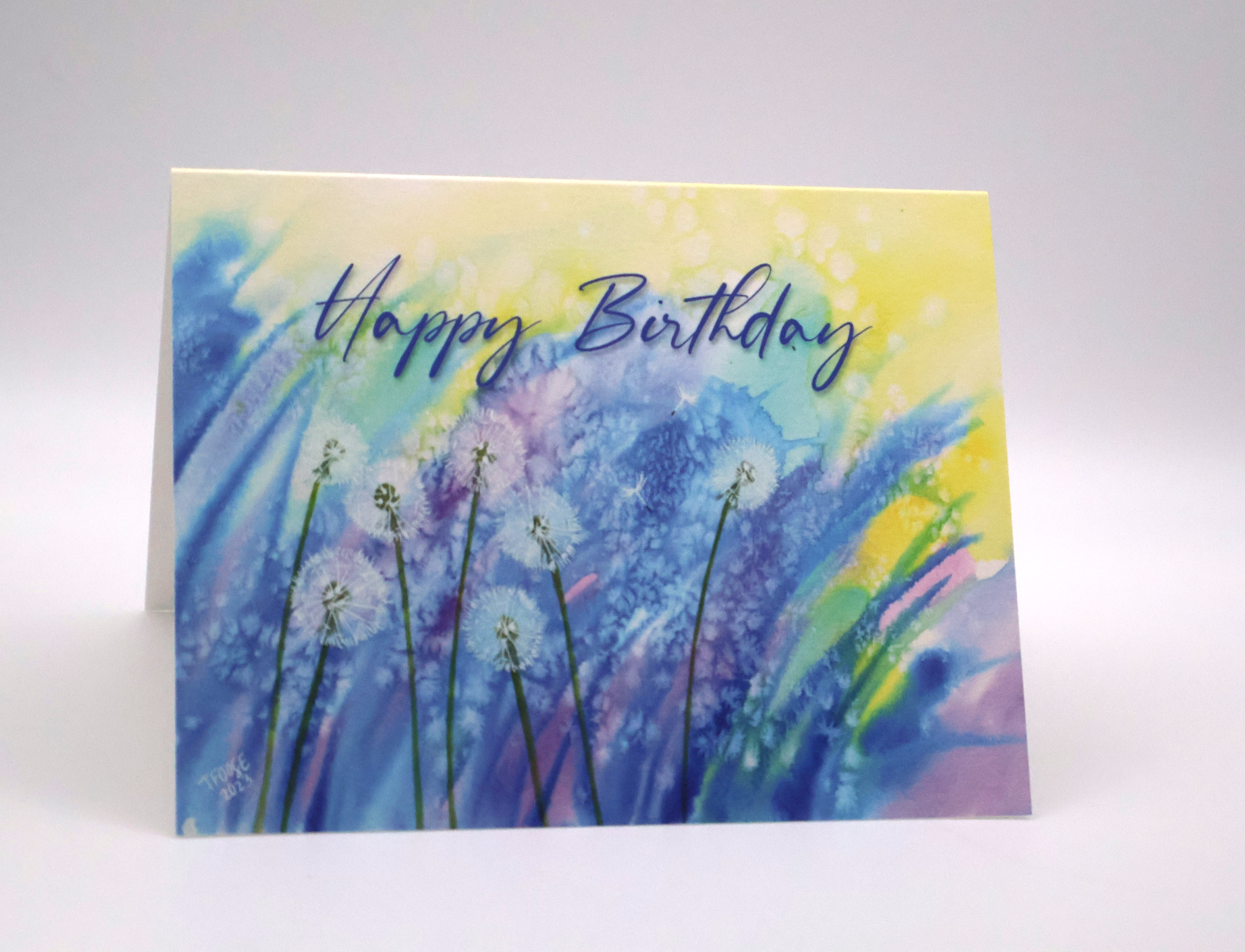 Dandelions in Color Greeting Card - Image 1