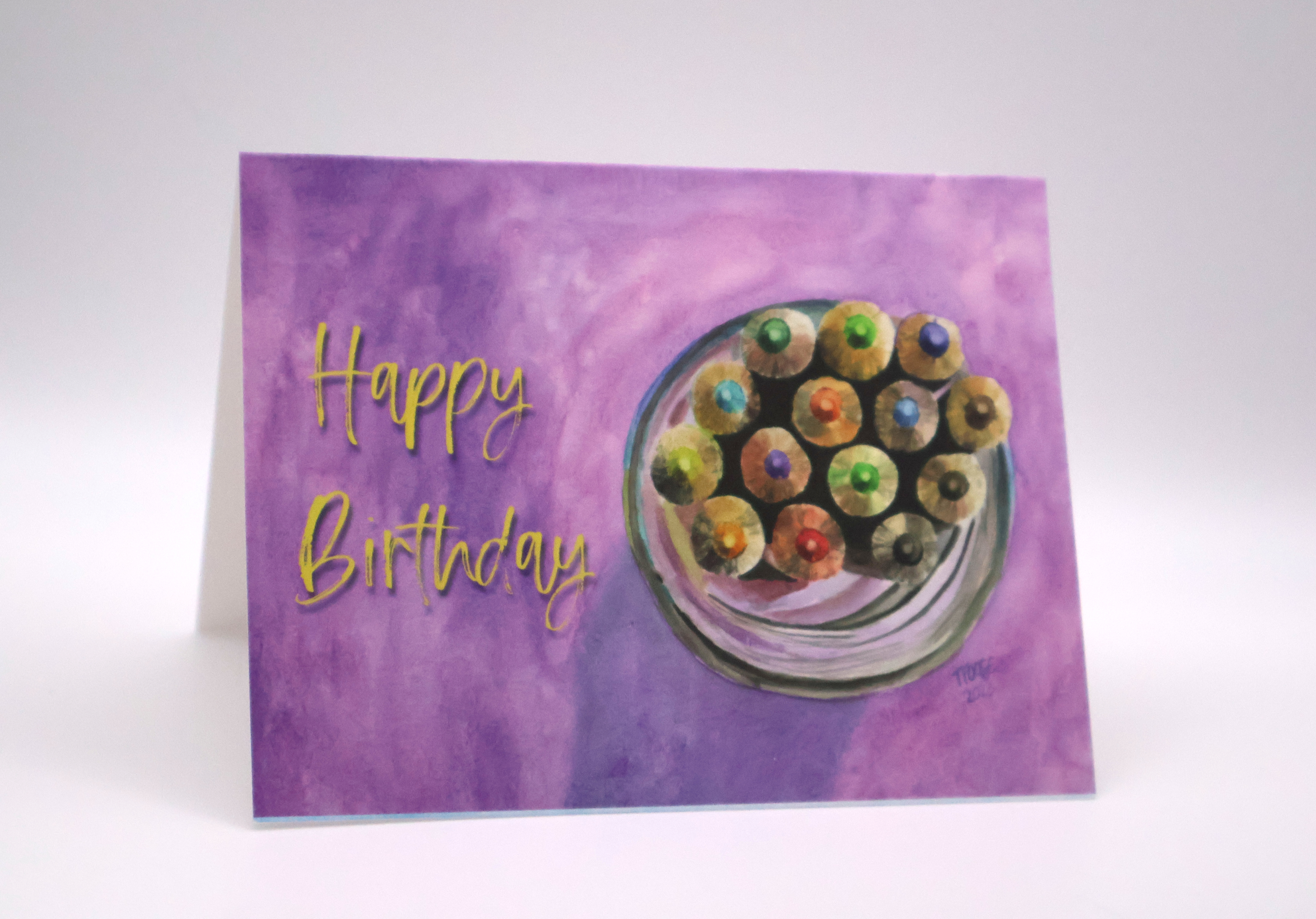 Cup of Colored Pencils Greeting Card - Image 1
