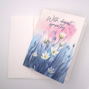 Soft White Wildflowers Greeting Card - Image 2