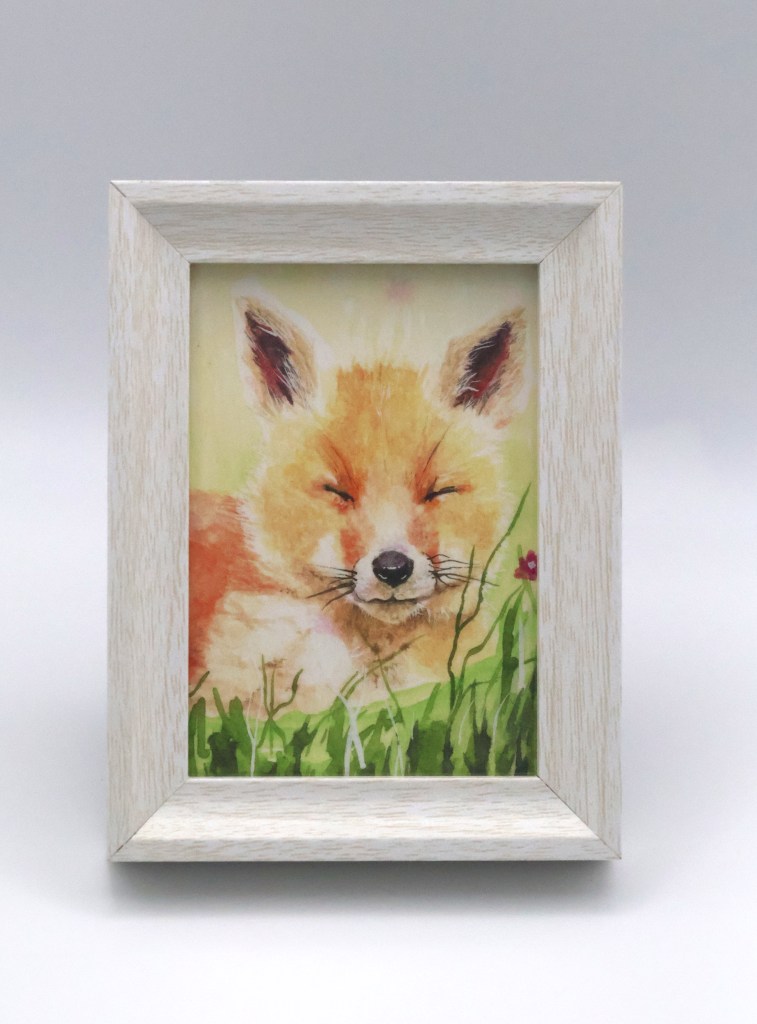 Fox Baby in the Grass Mini Print