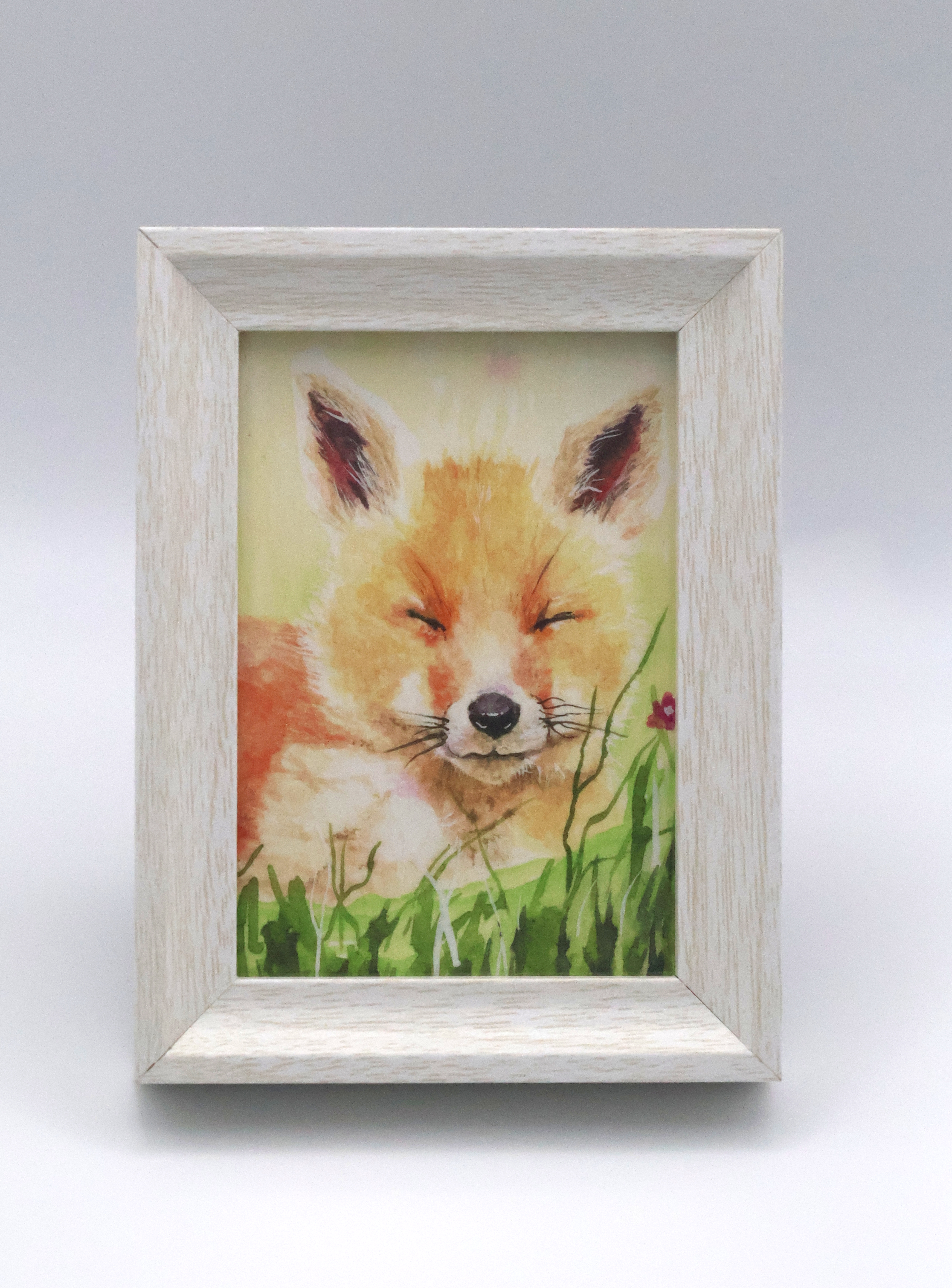Fox Baby in the Grass Mini Print - Image 1