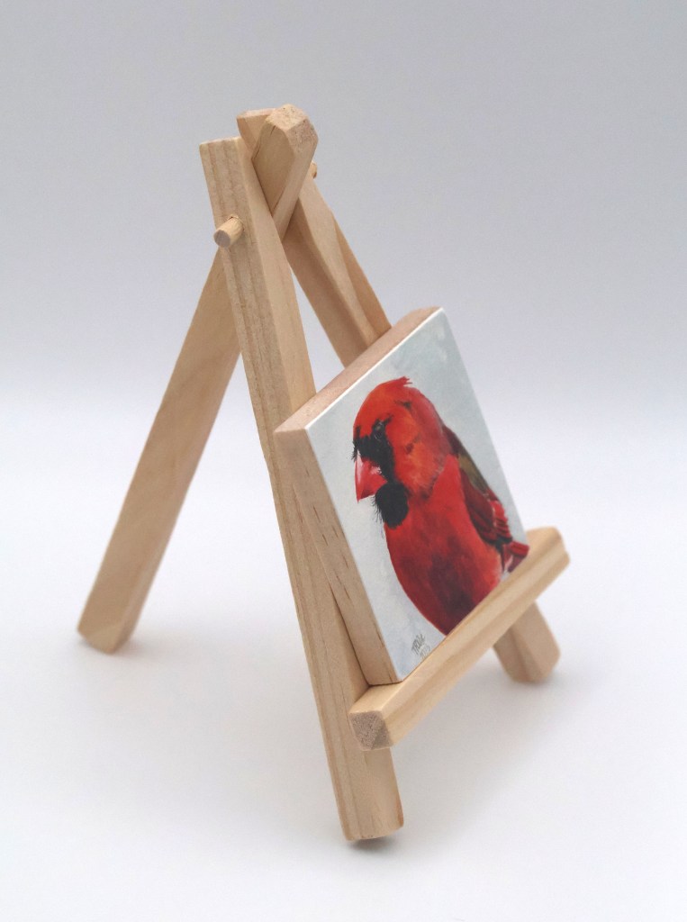 Cardinal and Berries Mini Print