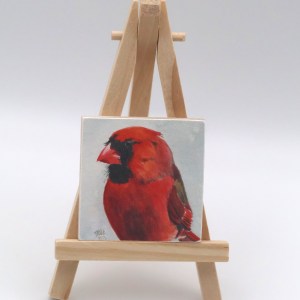 Cardinal and Berries Mini Print