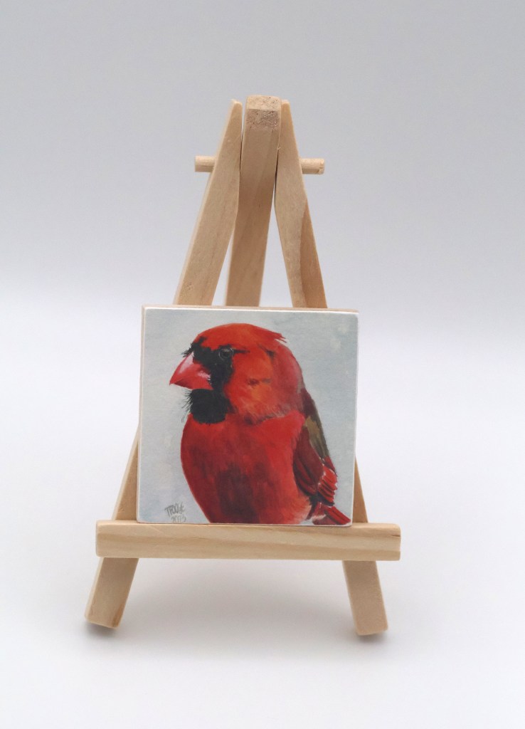 Cardinal and Berries Mini Print