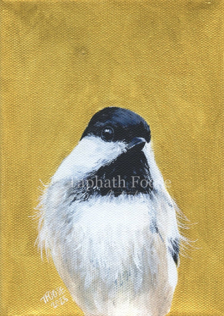 Chickadee on Gold 2