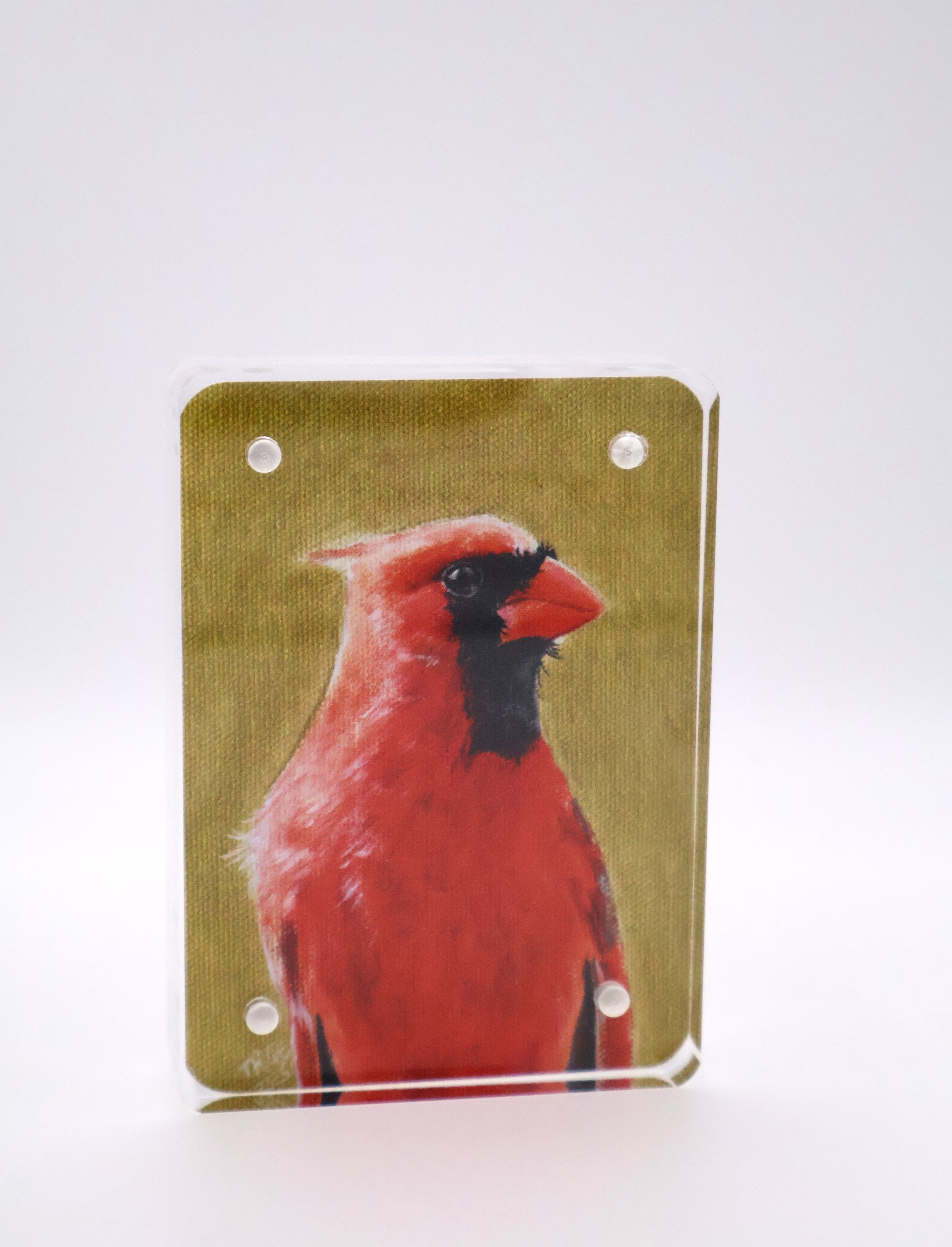 Cardinal in Gold Mini Print - Image 1