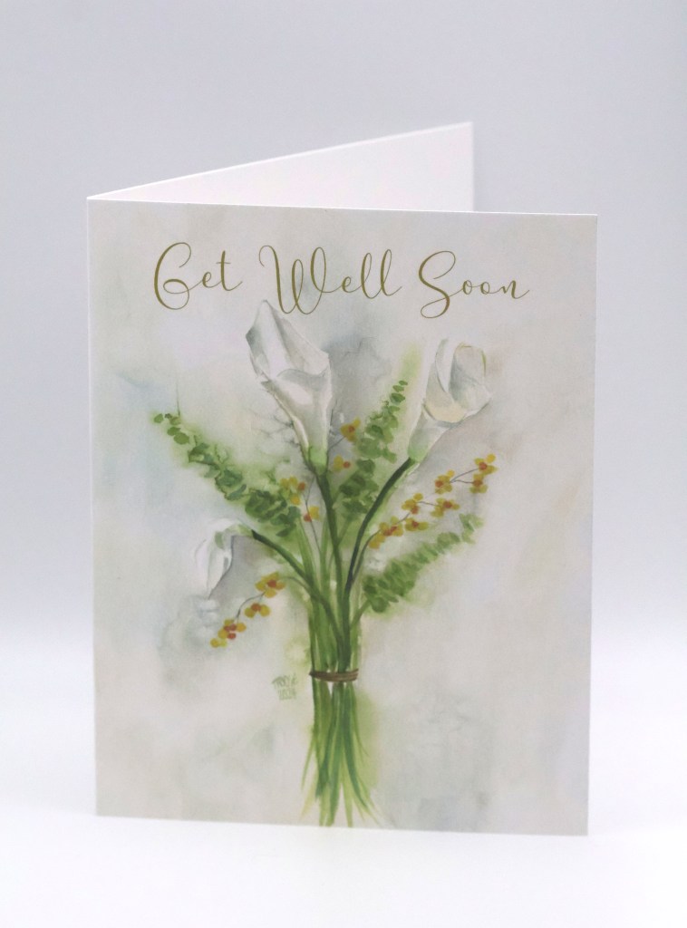 Arum Lilies Bouquet Greeting Card
