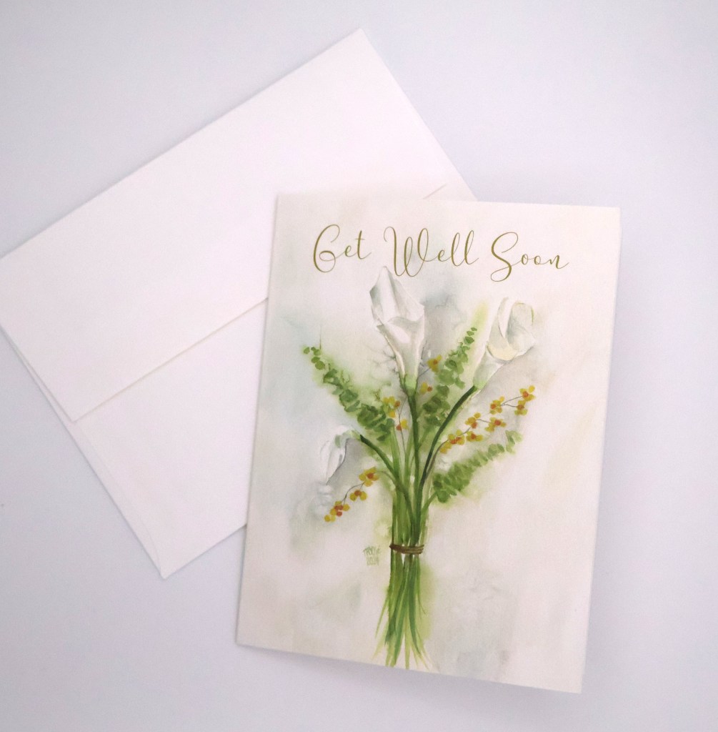 Arum Lilies Bouquet Greeting Card