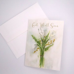 Arum Lilies Bouquet Greeting Card - Image 2