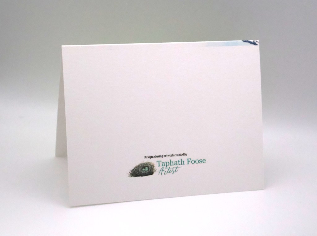 Mountains and White Wildflowers Greeting Card
