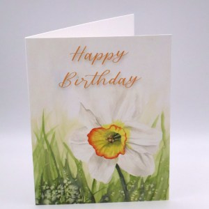 Single Daffodil Greeting Card - Image 1