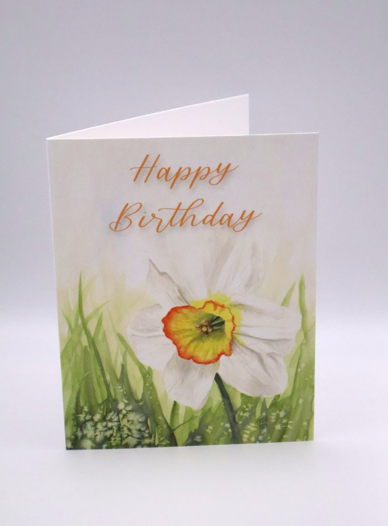 Single Daffodil Greeting Card