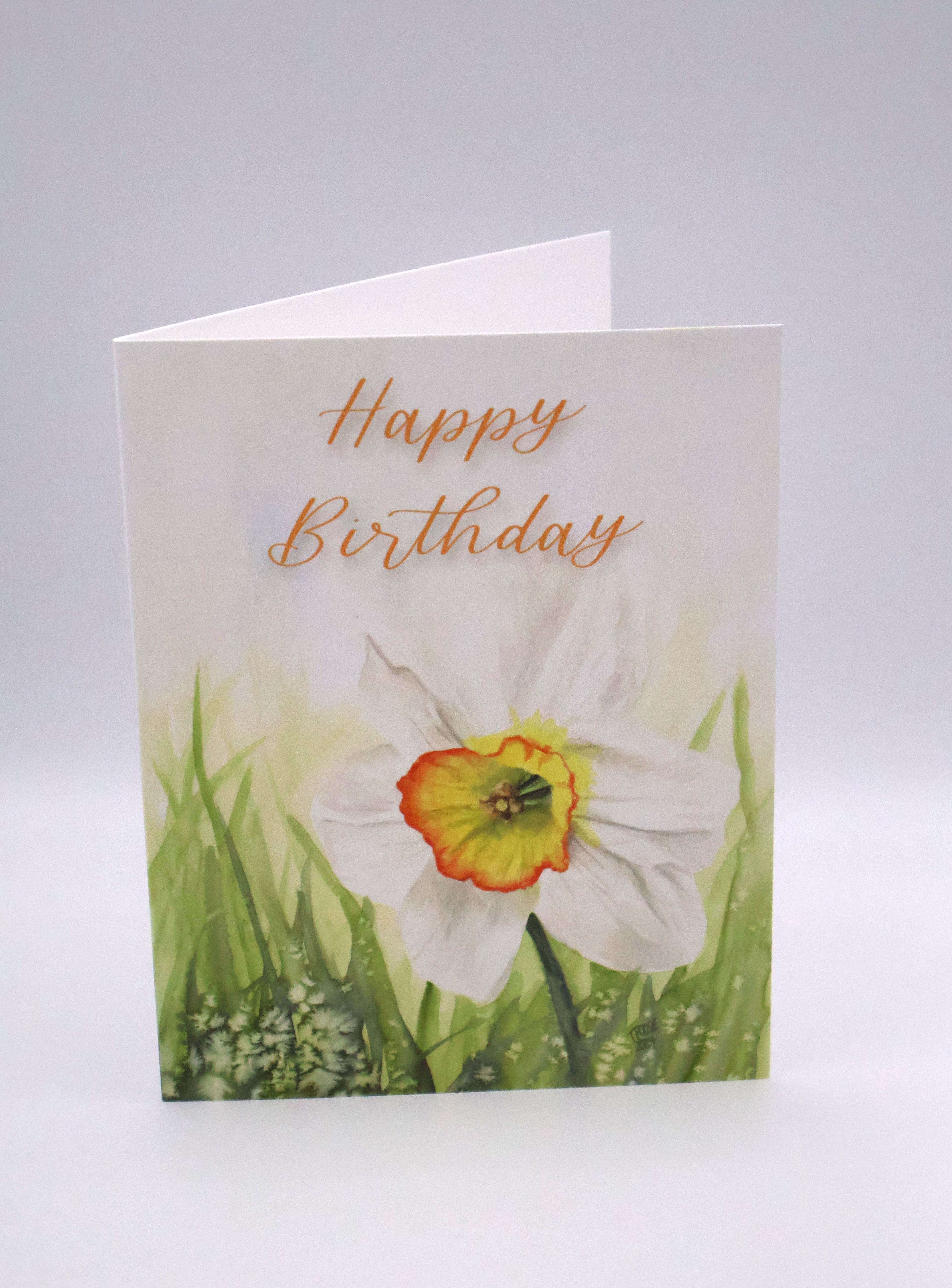 Single Daffodil Greeting Card - Image 1