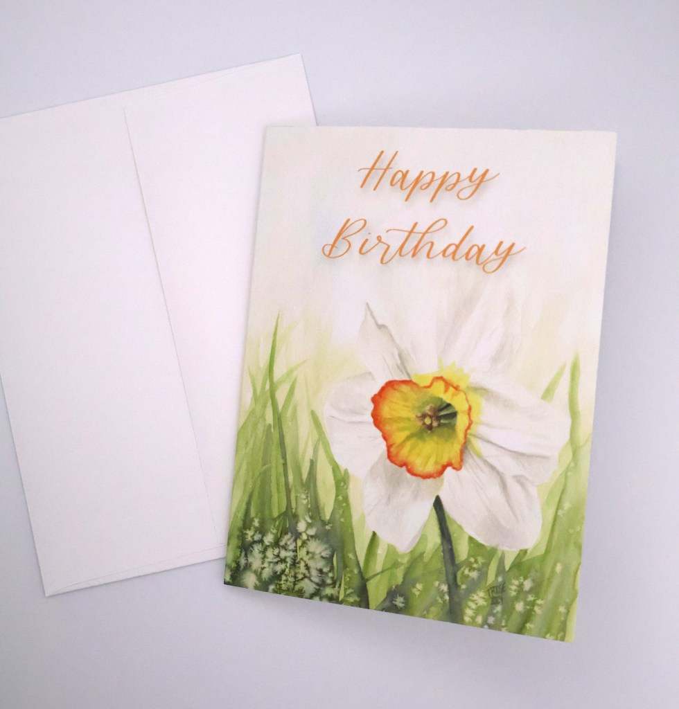 Single Daffodil Greeting Card