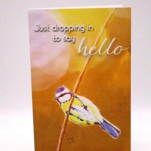 Blue Titmouse Hello Greeting Card - Image 1