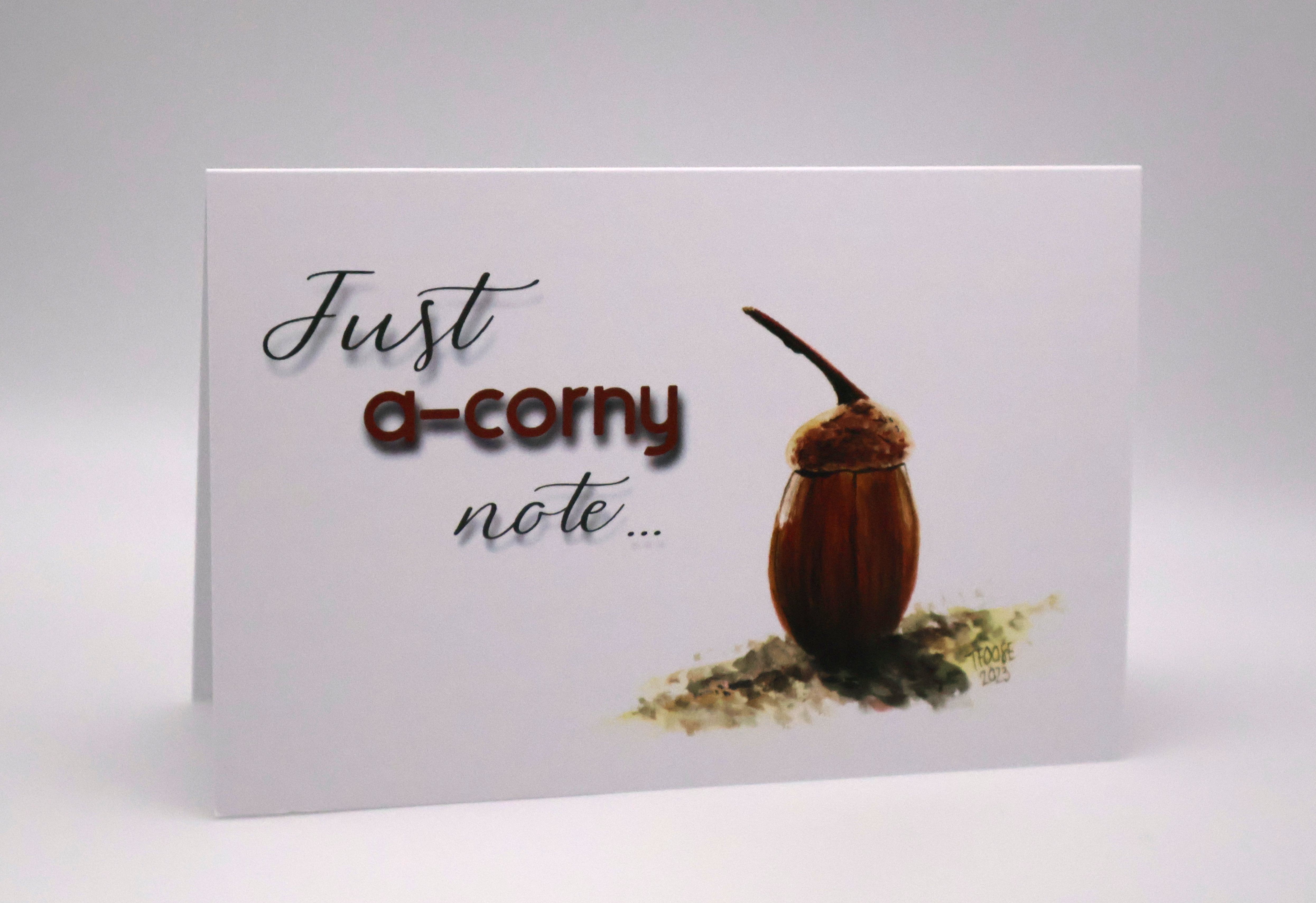 A-corny Note Greeting Card - Image 1