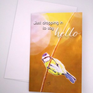 Blue Titmouse Hello Greeting Card - Image 2