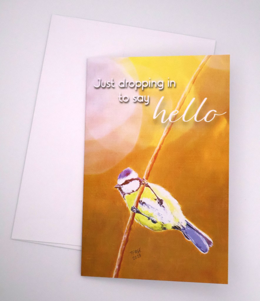 Blue Titmouse Hello Greeting Card