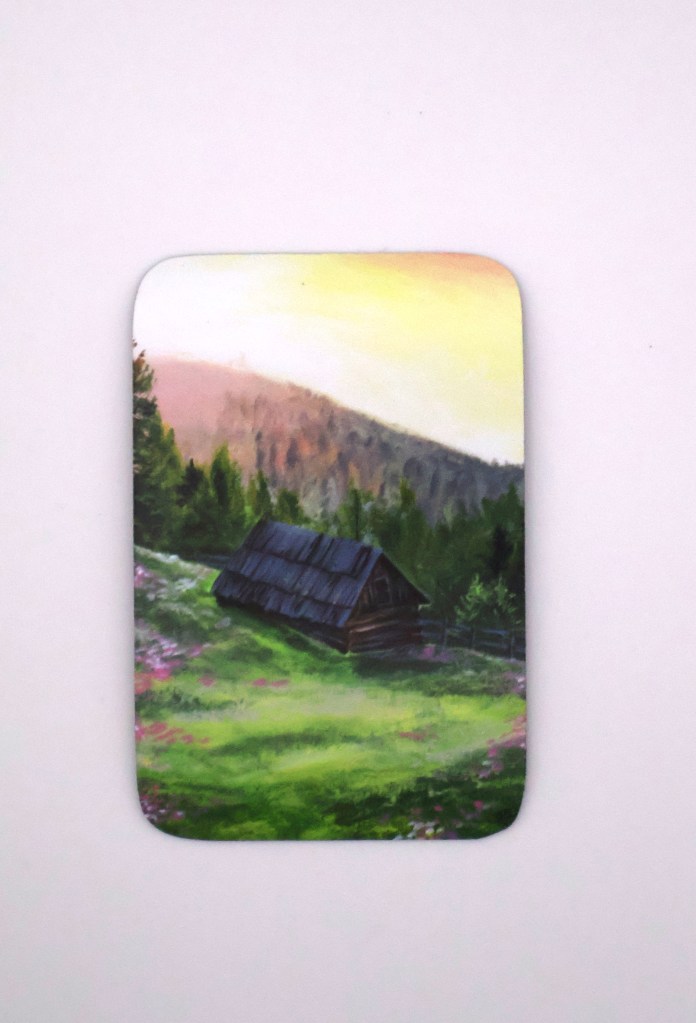 Mountainside Barn at Sunrise Magnet