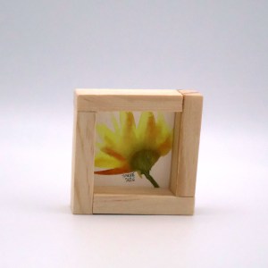 Simple Yellow Flower Semi-Abstract Mini Painting - Image 2