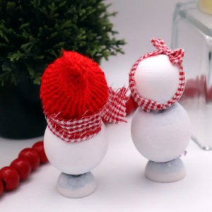 Handcrafted Wooden Snowman Pair - RGR - Image 4