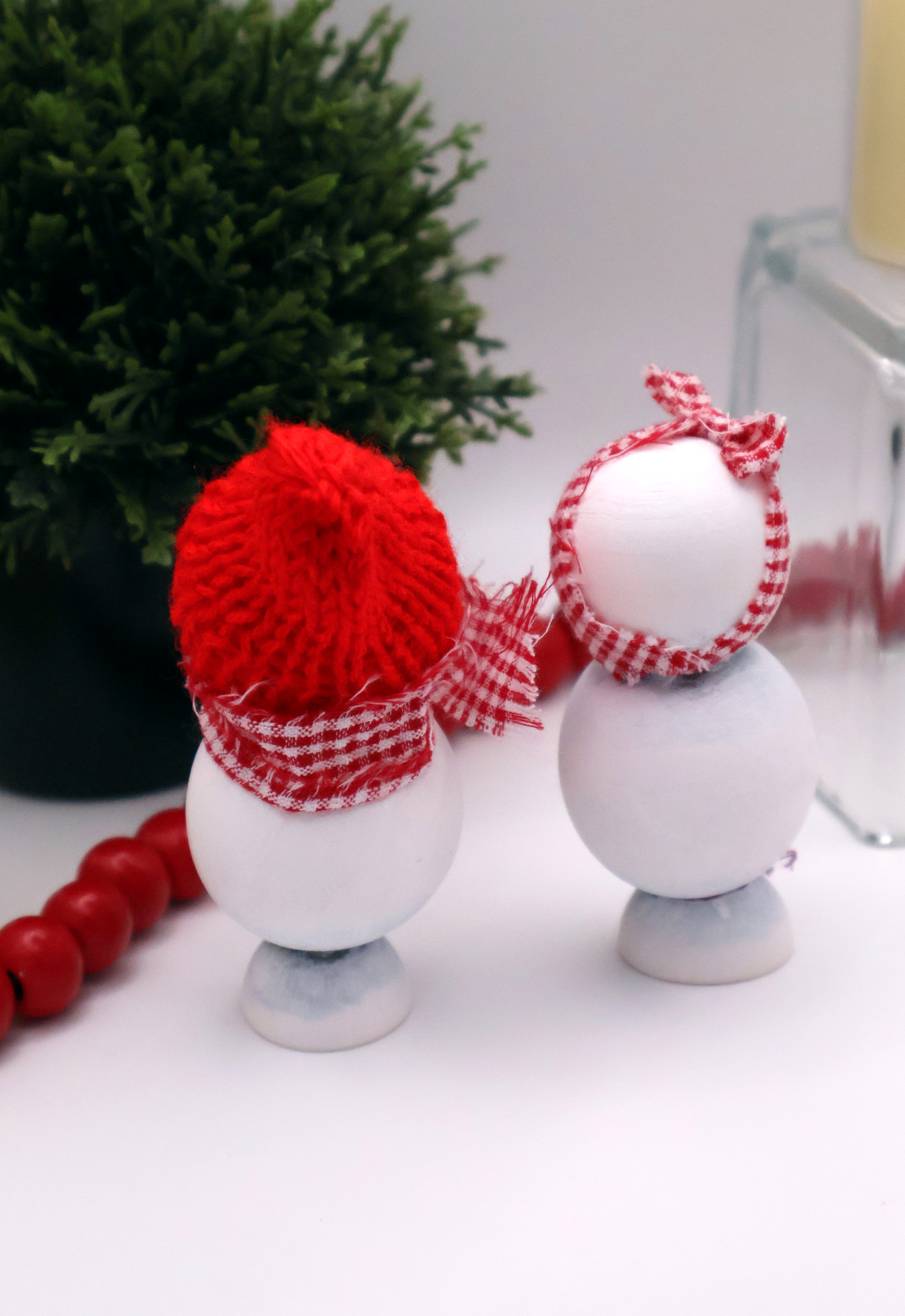 Handcrafted Wooden Snowman Pair - RGR - Image 4