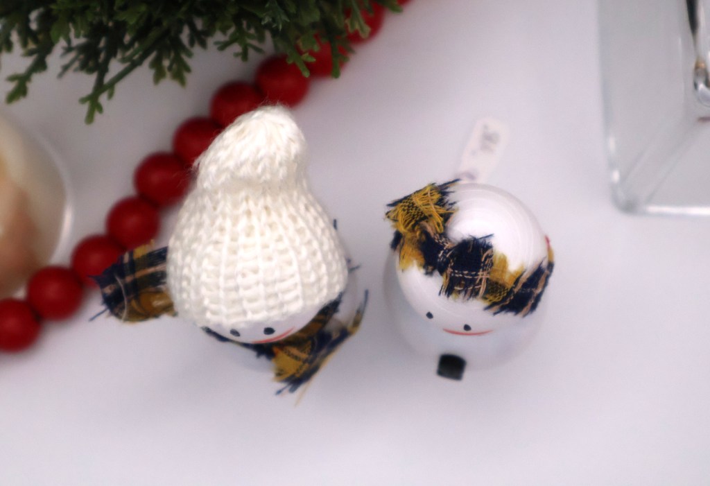 Handcrafted Wooden Snowman Pair - YB