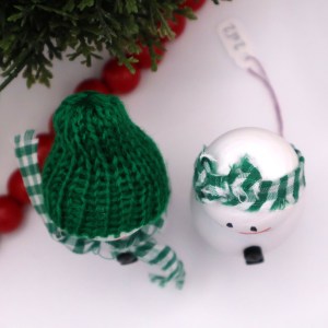 Handcrafted Wooden Snowman Pair - GGR - Image 2