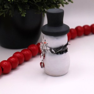 Handcrafted Wooden Snowman -1271 - Image 2