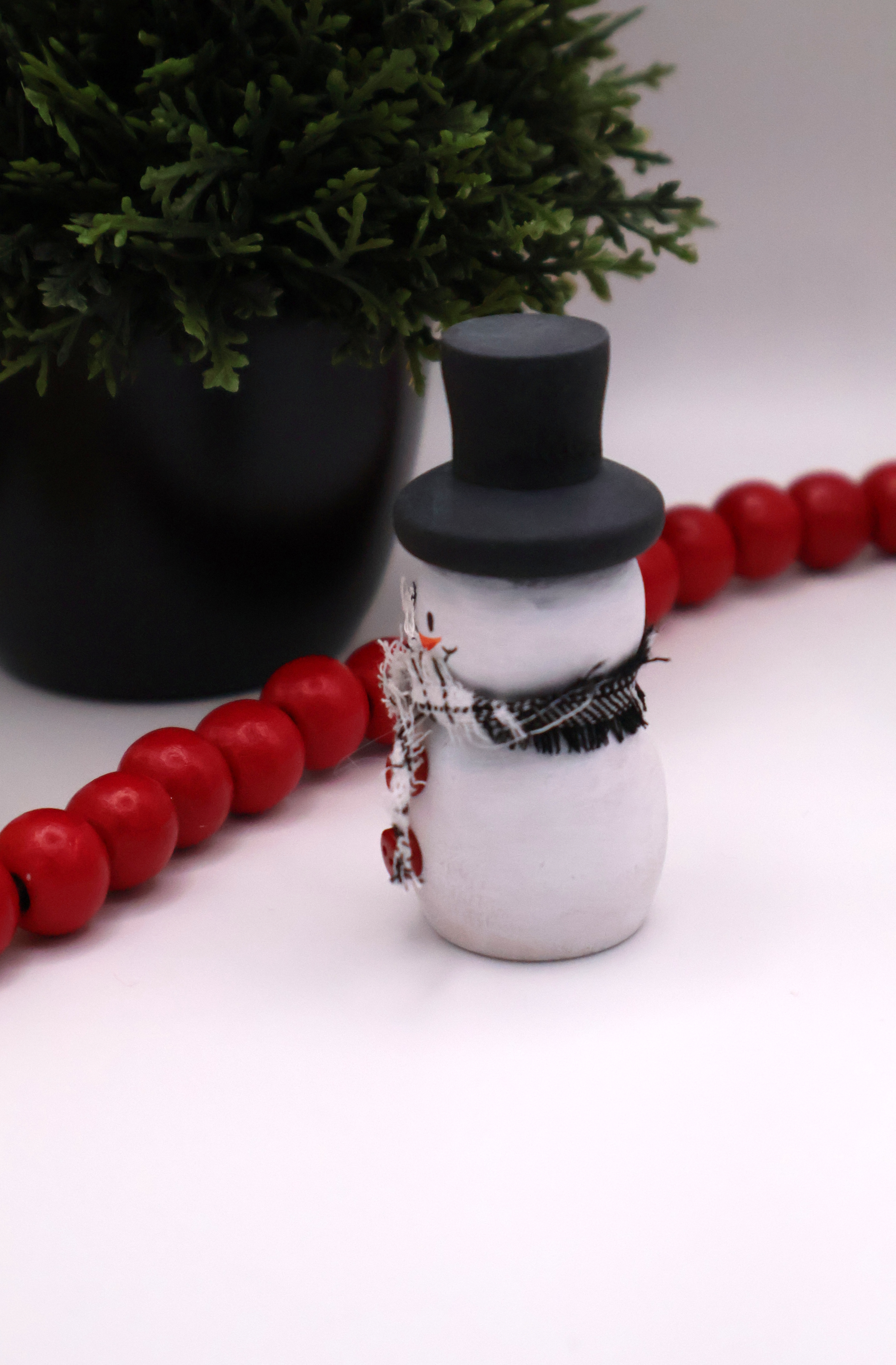 Handcrafted Wooden Snowman -1271 - Image 2