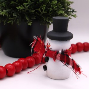 Handcrafted Wooden Snowman - 0147 - Image 2